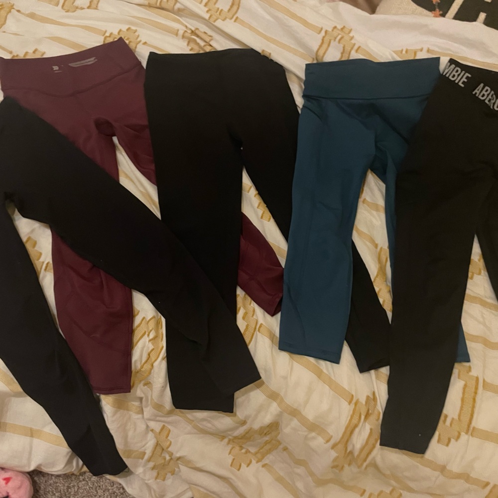 Girls Assorted activewear leggings- lot of 5
